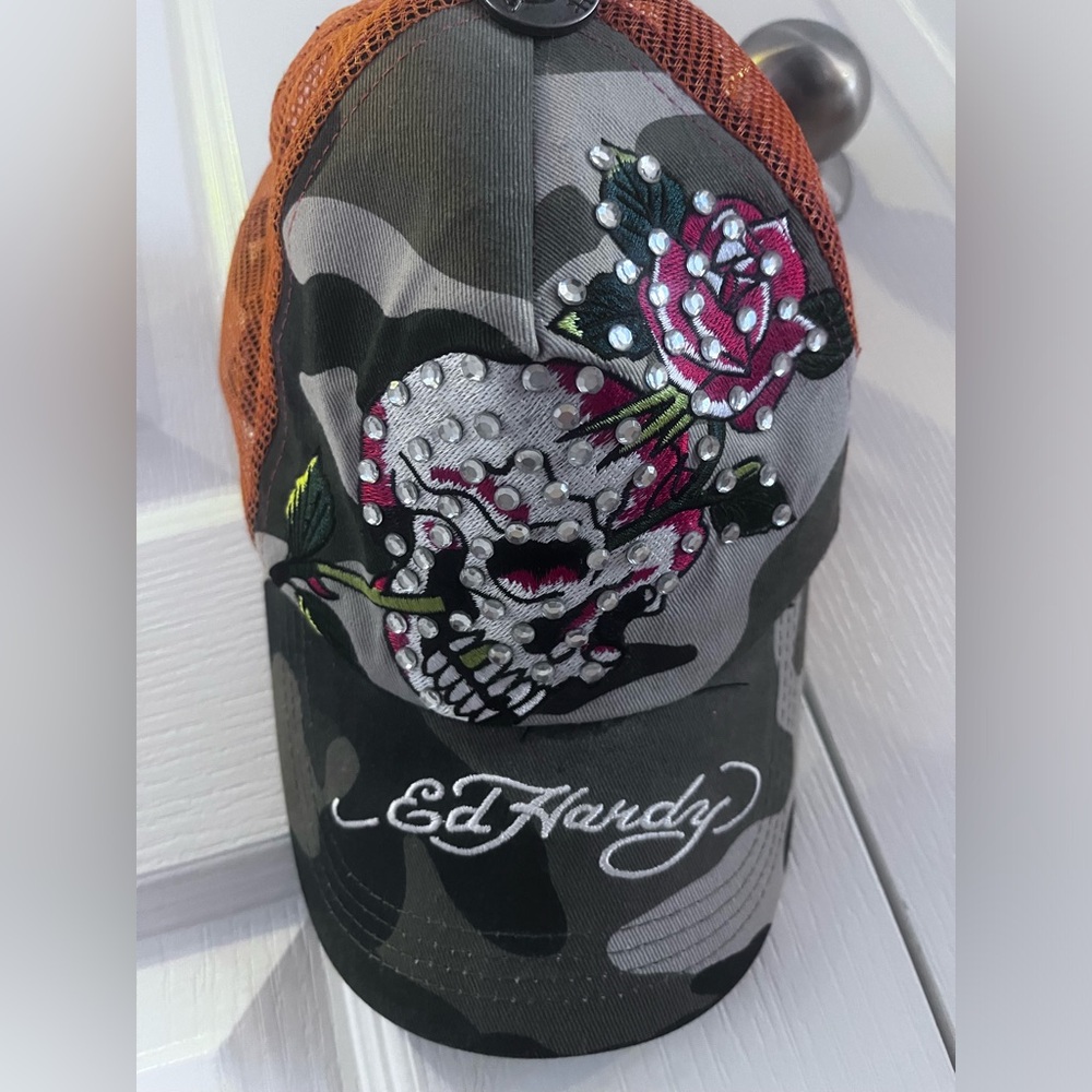 Ed Hardy Vintage Y2K Trucker Hat RARE